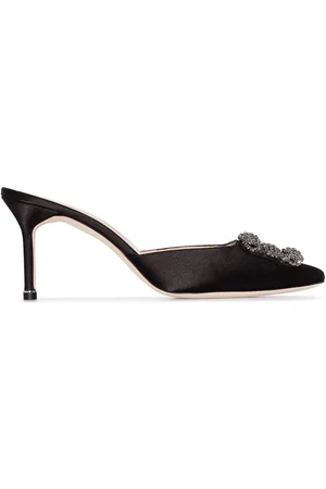 Manolo Blahnik Hangisimu 70-mules i satin