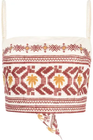 JOHANNA ORTIZ Cropped top med broderi