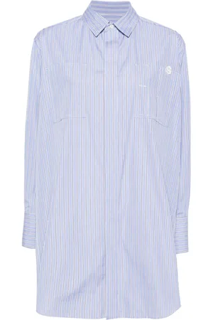SACAI X Thomas Mason stribet skjorte