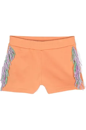 Stella McCartney Shorts i jersey med frynser