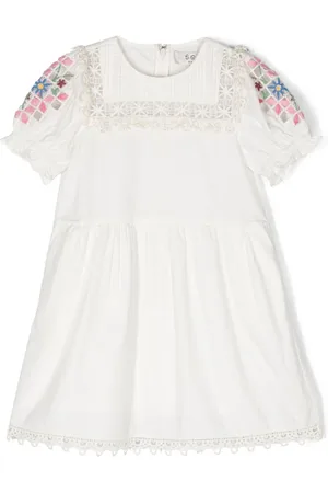 SEA Beena kjole med blomstret broderi