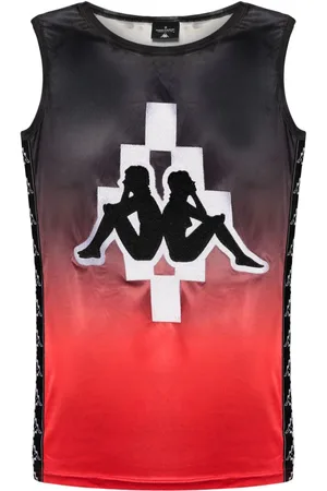 MARCELO BURLON X KAPPA vesttop med gradueret effekt og logotryk