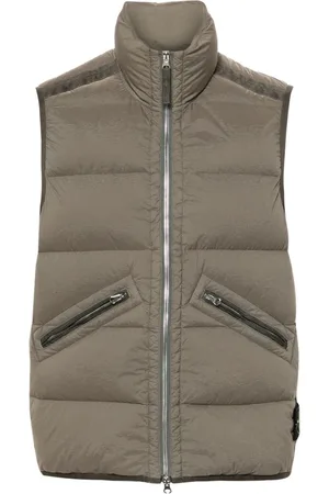 Stone Island Quiltet vest med kompasmærke