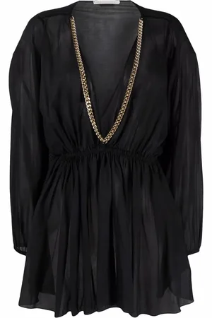 Stella McCartney Bluse med kædedetalje og V-hals