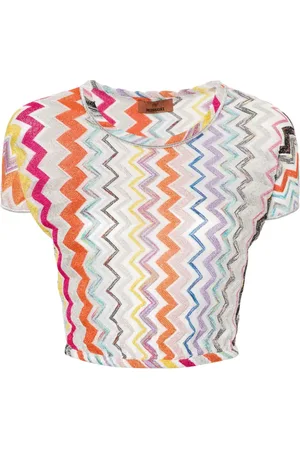 Missoni Strikket croptop med chevron-mønster