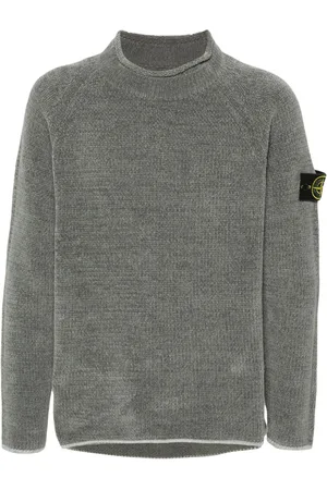 Stone Island Chenille-trøje med kompasmærke