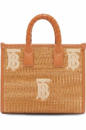Burberry Mini Freya tote i bast