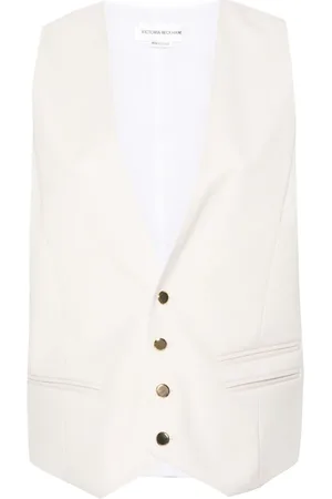 Victoria Beckham Vest med V-hals og knapper