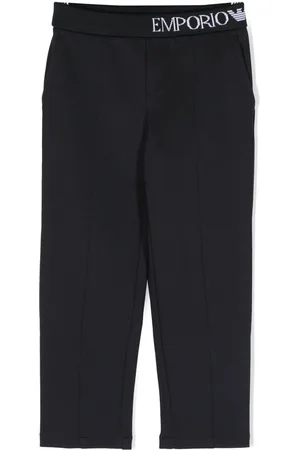 Emporio Armani Bukser med lige ben og logobånd i taljen