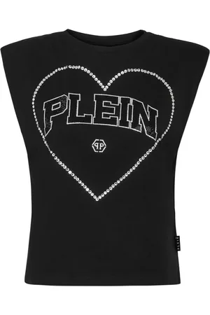Philipp Plein Strass tanktop med hjerte