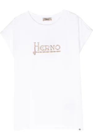 HERNO T-shirt med nitte-logo