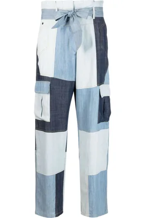 Mes Demoiselles Patchwork-bukser med paperbag-talje