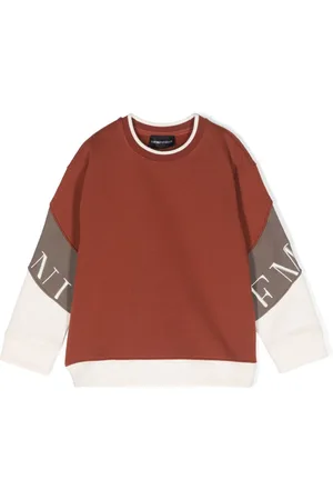 Emporio Armani Sweatshirt med broderet logo og colourblocking