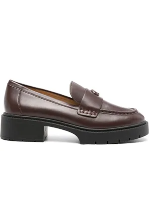 Coach Leah 45mm læderloafers med logoplade