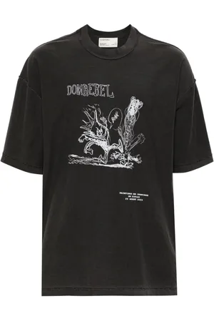 DOMREBEL Comic Kick T-shirt med grafisk tryk
