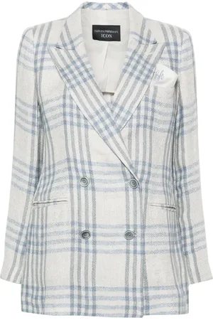 Emporio Armani Ternet dobbeltradet blazer