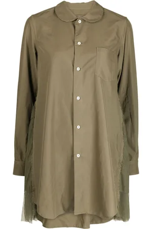Comme des Garçons Asymmetrisk skjorte med tylpanel