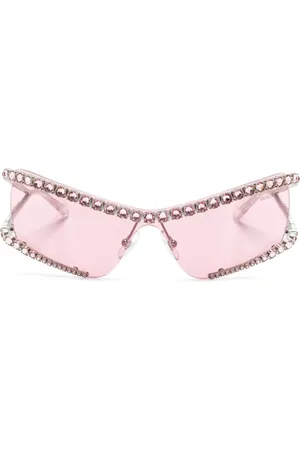 Swarovski Solbriller med maske-stel og krystaludsmykning