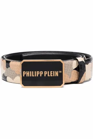 Philipp Plein Bælte med logoplade og kamuflagetryk