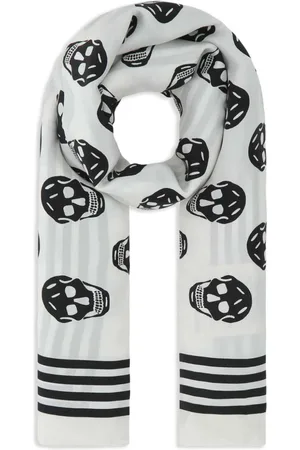 Alexander McQueen Tørklæde med dødningehovedtryk