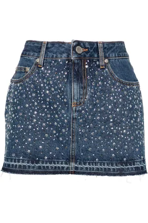 Alessandra Rich Nitteudsmykket denimnederdel