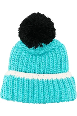 Patou Strikket hat med pompon-detalje