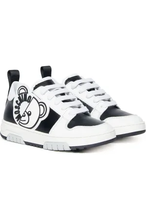 Moschino Sneakers i læder med logo-applikation