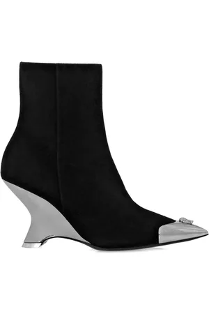 Philipp Plein 105mm støvler med logoudsmykning og læder