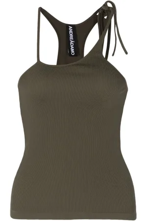 ANDREADAMO Asymmetrisk ribbet tanktop