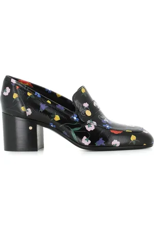 LAURENCE DACADE Loafers i læder med blomstret tryk