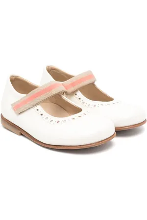 PèPè Ballerina i læder med perforeret detalje