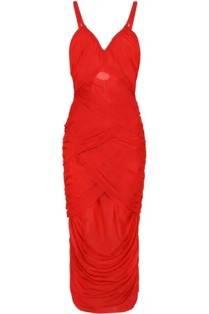 Dolce & Gabbana Draperet mellemlang tylkjole
