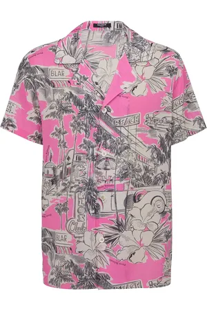Balmain Camp-skjorte med Miami-tryk
