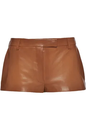 Prada Shorts i nappa-læder med lav talje