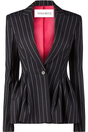 Nina Ricci Nålestribet peplum-blazer