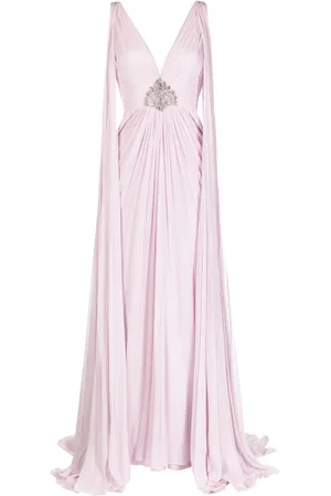 Jenny Packham Lang Sylvia kjole med blomstertryk
