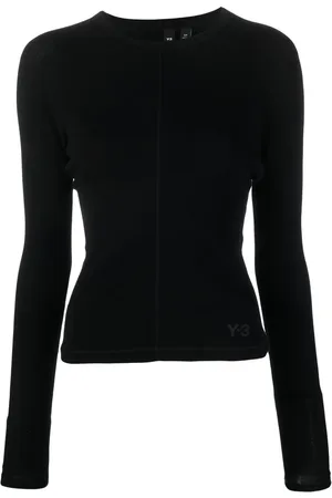 Y-3 Top med lange ærmer og logotryk