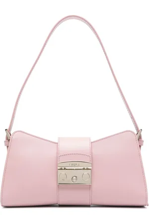 Furla Skuldertaske i læder med indgraveret logo