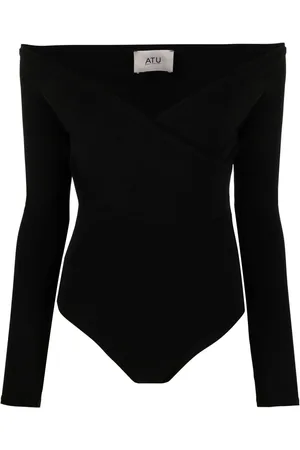 Atu Body Couture Bodysuit med off-shoulder-snit og V-hals