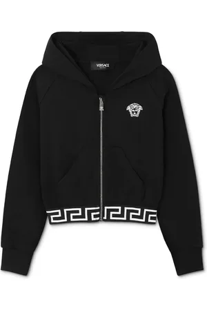 VERSACE Hættetrøje i fleece med Medusa-broderi