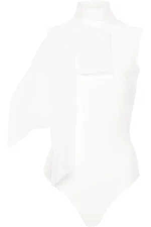 Atu Body Couture Draperet bodysuit med V-hals