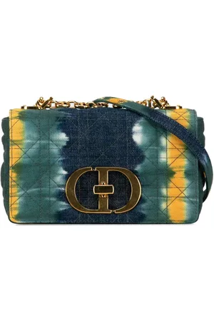 Dior Cannage Caro crossbody-taske i denim med batiktryk fra 2021
