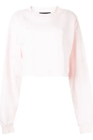 LA DETRESSE Cropped sweatshirt med slitageeffekt
