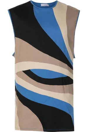 AMIR SLAMA Tanktop med paneler og colourblocking