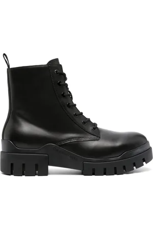 Calvin Klein 60mm combat-støvler i læder med paneler