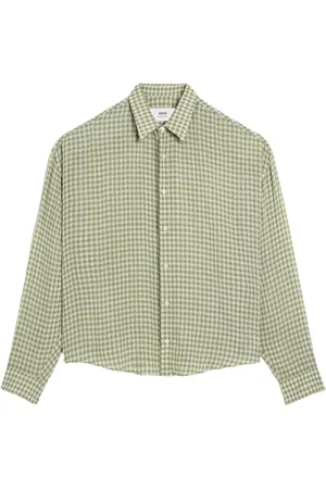 Ami Skjorte med Ami de Coeur-broderi og gingham-tryk