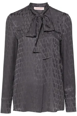 VALENTINO GARAVANI Toile Iconographe bluse i silke-jacquard