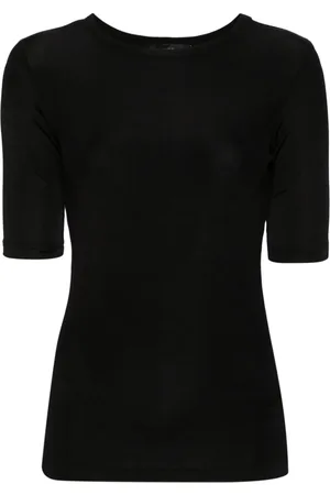 Fabiana Filippi Finribbet T-shirt med udskæringsdetalje