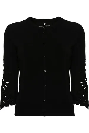 ERMANNO SCERVINO Ribstrikket cardigan med broderie-anglaise
