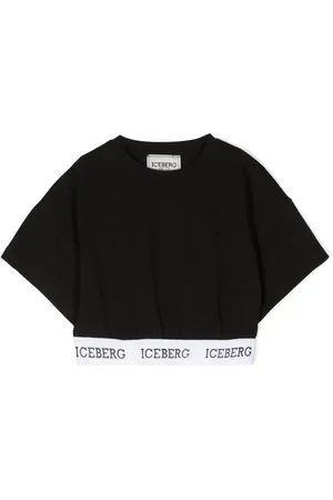 Iceberg Cropped T-shirt med logotryk